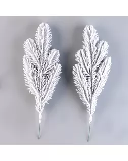 Литая веточка, голубая, заснеженная, 31 × 14 см, набор 2 шт. арт. СМЛ-279832-1-СМЛ0009944093