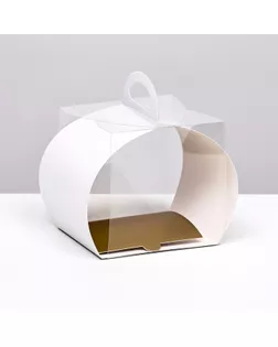 Коробка под Бенто-торт, белая 10 х 10 х 10 арт. СМЛ-263837-1-СМЛ0009950937