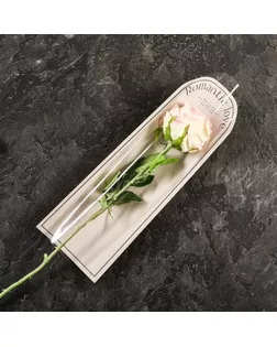 Пакет-конус для цветов, "Романтика", кофе с молоком, 14х40 см арт. СМЛ-264017-1-СМЛ0009953879