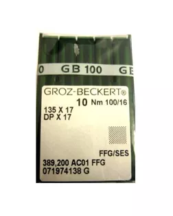 Игла Groz-beckert DPx17 FFG/SES № 100/16 арт. ТМ-6283-1-ТМ-0015296