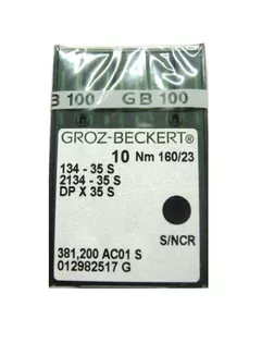 Игла Groz-beckert DPx35 S (134x35 S) № 100/16 арт. ТМ-6430-1-ТМ-0017416