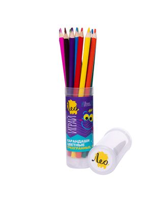 "Лео" "Играй" Набор цветных трехгранных карандашей в тубусе LGTCP-18 заточенный 2 х 18 цв. арт. ГММ-116575-1-ГММ118193415344