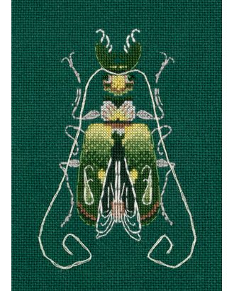 Набор для вышивания "PANNA" J-7272 "Фантазийные жуки. Изумруд и лимон" арт. ГММ-109794-1-ГММ073692264084
