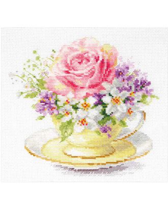 Набор для вышивания "Алиса" 2-56 "Лёгкие краски утра. Чашечка с розой" арт. ГММ-111784-1-ГММ096942126274