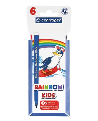 "Centropen" Набор цветных фломастеров RAINBOW KIDS PA 7550/6 6 цв арт. ГММ-114413-1-ГММ102672979624