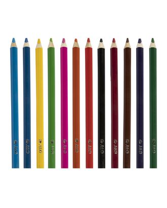 "Лео" "Расти" Набор цветных шестигранные карандашей джамбо LGHPJ-12 заточенный 6 х 12 цв. арт. ГММ-114816-1-ГММ115889526934