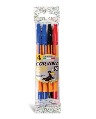"Corvina" Ручка шариковая 51 Vintage Flowpack 1 мм 4 шт. арт. ГММ-115500-1-ГММ117562104474