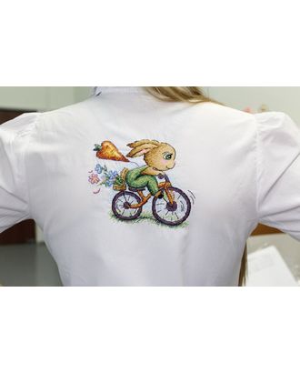 Набор для вышивания "М.П.Студия" Вышивка на одежде В-804 "Зайчик-велосипедист" арт. ГММ-112918-1-ГММ107328795564