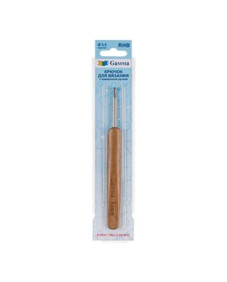 Для вязания крючок с бамбуковой ручкой RHB бамбук алюминий d 3.5 мм 13.5 см в блистере арт. ГММ-111575-1-ГММ081410751734