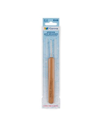 Для вязания крючок с бамбуковой ручкой RHB сталь бамбук d 2.0 мм 13.5 см в блистере арт. ГММ-111579-1-ГММ081410777354