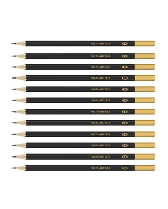 "VISTA-ARTISTA" VAGPG-12 Чернографитные карандаши "12 оттенков серого" набор заточенный 8 х 12 шт. арт. ГММ-109853-1-ГММ082700710274