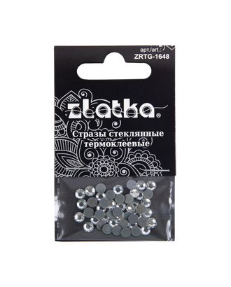 Страз клеевой "Zlatka" ZRTG-1648 SS16 Crystal 3.9 мм стекло 5 x 48 шт в пакете с картонным еврослотом арт. ГММ-113972-1-ГММ094731272344