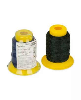 Купить Швейные нитки (полиэстер) 1500D/2 / "Micron" обувные 50 я 45.7 м \_ЧЕРНЫЙ арт. ГММ-5431-5-ГММ0020952 оптом в Казахстане