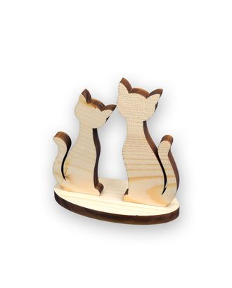 Заготовки для декорирования "Mr. Carving" ВД-356 Набор "Коты на подставке" сосна 11x13 см арт. ГММ-8384-1-ГММ0074176