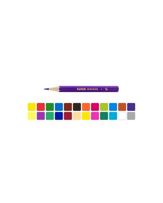 "ВКФ" "Super" SТCP-4024 Набор цветных карандашей, короткие "Песик" 8 х 24 цв. арт. ГММ-105627-1-ГММ056560401602