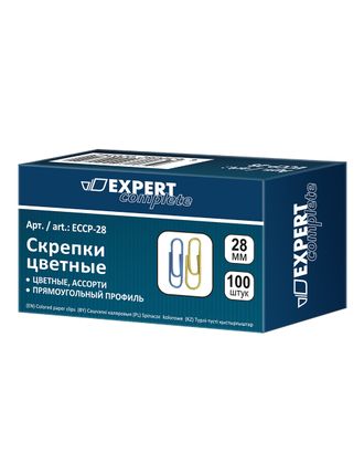 "Expert Complete" Скрепки цветные ECCP-28 28 мм 10 x 100 шт. арт. ГММ-100413-1-ГММ068845330094