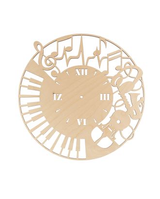 Заготовки для декорирования "Mr. Carving" ВД-849 Часы музыканта фанера д.40 см арт. ГММ-15082-1-ГММ070023771814