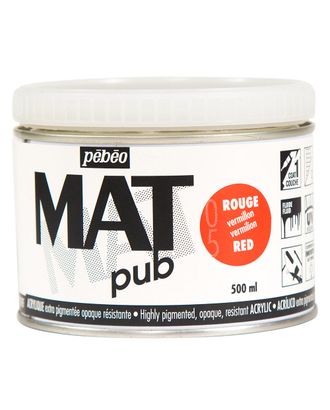 Краски акриловые "PEBEO" экстра матовая Mat Pub №2 500 мл арт. ГММ-60-2-ГММ0032099