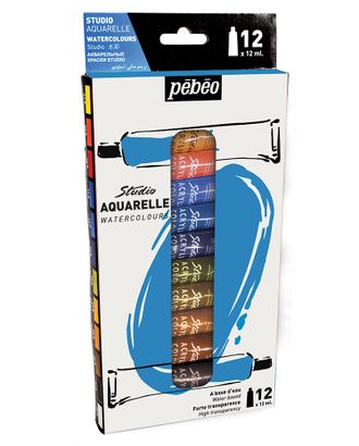 Краски акварель "PEBEO" набор Studio Aquarelle 12 цв. 12 мл арт. ГММ-6049-2-ГММ069765298414