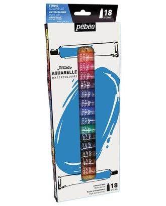 Краски акварель "PEBEO" набор Studio Aquarelle 18 цв. 12 мл арт. ГММ-6050-2-ГММ069765304834