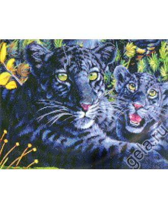Набор для вышивания "Черная пантера с детенышами" арт. ГЕЛ-18753-1-ГЕЛ0010451