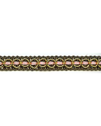 Тесьма PEGA декоративная, розово-коричневая с золотистым люрексом, 8 мм (25м) арт. ГЕЛ-17679-1-ГЕЛ0010470