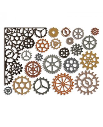 Набор ножей для вырубки Sizzix® Thinlits™ Die Set Set 22PK - Gearhead by Tim Holtz® арт. ГЕЛ-9761-1-ГЕЛ0109843