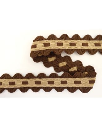 Тесьма декоративная, 24 мм, двойной вьюнок с лентой, шоколад (30м) арт. ГЕЛ-20631-1-ГЕЛ0114042