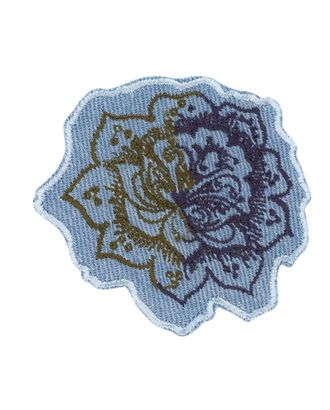 Термоаппликация "Цветок", цвет джинсовый арт. ГЕЛ-20157-1-ГЕЛ0117946