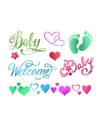 Купить Инструменты для рукоделия Трафарет "Baby Welcome" арт. ГЕЛ-15433-1-ГЕЛ0120812 оптом в Новочеркасске