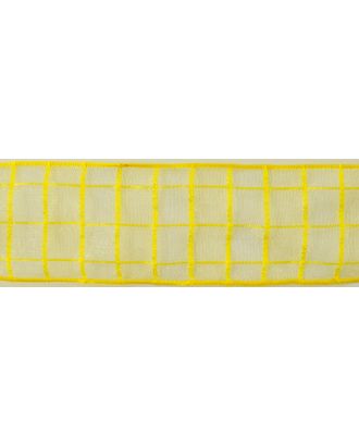 Лента органза с рисунком SAFISA ш.2,5см (01 желтый) арт. ГЕЛ-9534-1-ГЕЛ0015698