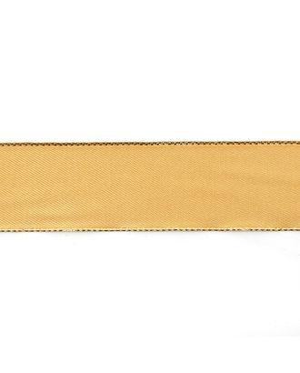 Лента атласная SAFISA с люрексным кантом по краям ш.2,5cм (54 золотистый) арт. ГЕЛ-7570-1-ГЕЛ0162402