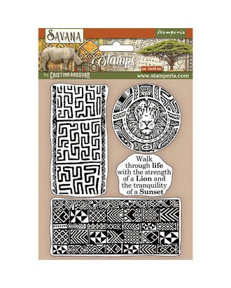Штамп на резиновой основе HD "Savana etnical borders" арт. ГЕЛ-31286-1-ГЕЛ0179923