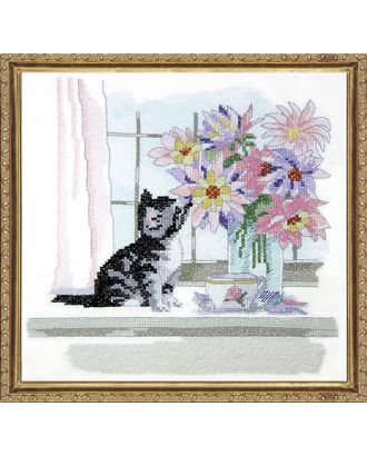 Набор для вышивания "Котенок с вазой" арт. ГЕЛ-30691-1-ГЕЛ0180462