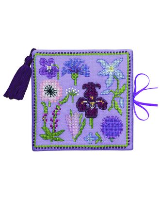 Набор для вышивания чехла для игл "?tui Aiguilles Fleurs Mauves" (Лиловые цветы) арт. ГЕЛ-34310-1-ГЕЛ0189525