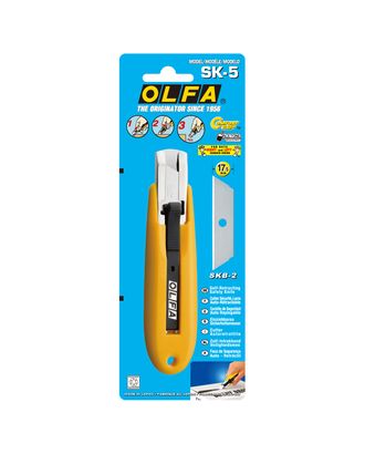 Нож универсальный с выдвижным лезвием и возвратной пружиной Olfa арт. ГЕЛ-34251-1-ГЕЛ0190009