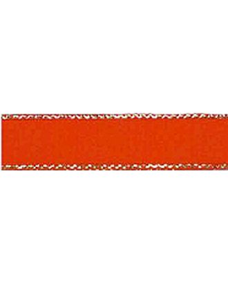 Лента атласная SAFISA с люрексным кантом по краям ш.0,7см (14 красный) арт. ГЕЛ-16261-1-ГЕЛ0020102