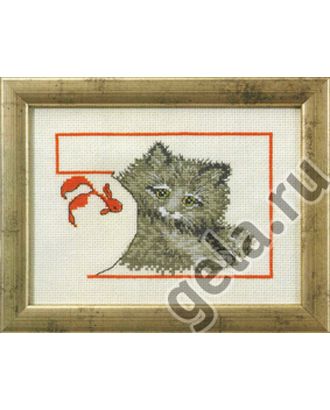 Набор для вышивания "Котенок с рыбкой" арт. ГЕЛ-16457-1-ГЕЛ0026716