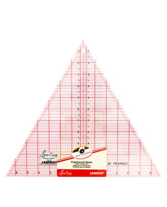 Линейка-треугольник с углом 60*, разметка в дюймах, размер 12" x 13 7/8" арт. ГЕЛ-11586-1-ГЕЛ0003219