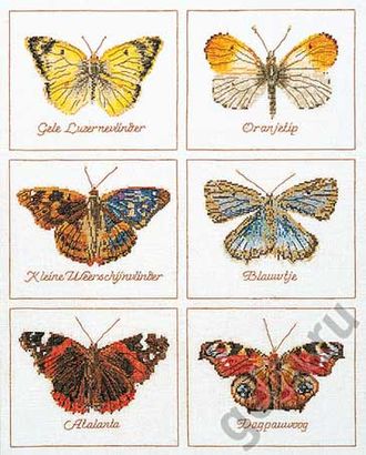 Набор для вышивания "Бабочки", канва лён 32 ct арт. ГЕЛ-14839-1-ГЕЛ0034982