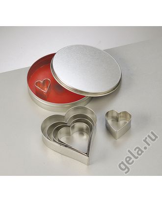 Набор металлических формочек "Сердечки", диаметр 11 см арт. ГЕЛ-33746-1-ГЕЛ0037229