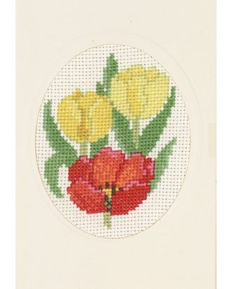 Набор для вышивания открытки "Тюльпаны" арт. ГЕЛ-481-1-ГЕЛ0057348