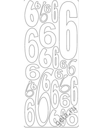 Наклейки контурные "Цифры с №6 " арт. ГЕЛ-9277-1-ГЕЛ0058066