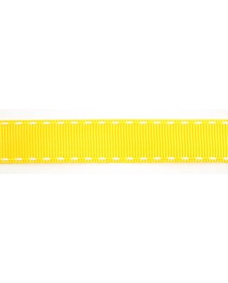 Лента репсовая SAFISA с "прострочкой" ш.1см (32 желтый) арт. ГЕЛ-7833-1-ГЕЛ0061266
