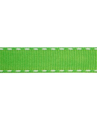 Лента репсовая SAFISA с "прострочкой" ш.1,5см (62 зеленый) арт. ГЕЛ-2659-1-ГЕЛ0061272