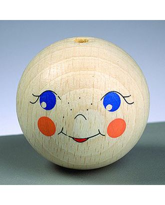 Деревянная разрисованная голова с отверстием арт. ГЕЛ-530-1-ГЕЛ0061597