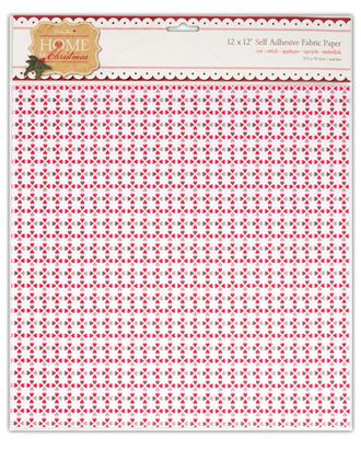 Бумага тканевая самоклеющаяся "Сердца" Home For Christmas арт. ГЕЛ-10587-1-ГЕЛ0061913