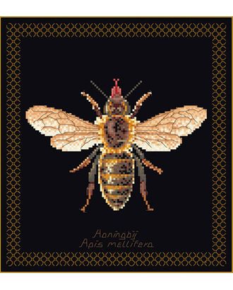 Набор для вышивания "Пчела", канва аида (черная) 18 ct арт. ГЕЛ-18802-1-ГЕЛ0063053