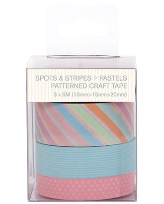 Лента клейкая декоративная с рисуком Spots & Stripes Pastels арт. ГЕЛ-11448-1-ГЕЛ0065540