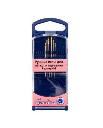 Иглы ручные для лёгкого вдевания в пластиковом контейнере № 4-8, 6 шт арт. ГЕЛ-27116-1-ГЕЛ0069639